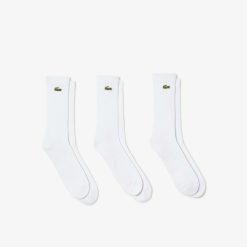 Chaussettes | LACOSTE Lot De 3 Paires De Chaussettes Montantes Lacoste Sport Unies