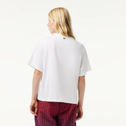 T-Shirts | LACOSTE T-Shirt Oversize Imprime Crocodiles Iconiques