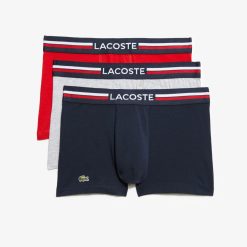 Sous-Vetements & Vetements D'Interieur | LACOSTE Lot De 3 Boxers Courts Iconic Ceinture Tricolore