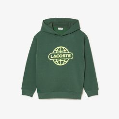 Vetements Fille | LACOSTE Sweatshirt A Capuche Avec Imprime