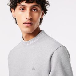 Sweatshirts | LACOSTE Sweatshirt Homme Lacoste Avec Col Sigle En Double-Face