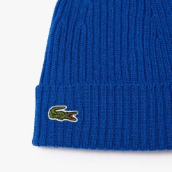 Chapeaux & Casquettes | LACOSTE Bonnet En Laine Cotelee