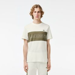 T-Shirts | LACOSTE T-Shirt Color-Block Regular Fit Imprime Lacoste