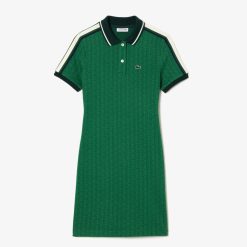 Robes & Jupes | LACOSTE Robe Slim Fit Monogramme En Jacquard