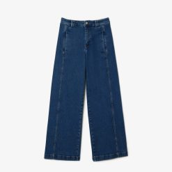 Pantalons & Shorts | LACOSTE Pantalon Jean Femme Lacoste En Denim Extensible