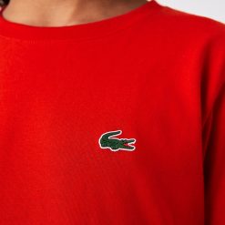 Vetements Garcon | LACOSTE T-Shirt Garcon Lacoste Sport En Coton Melange Respirant Uni