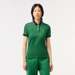 Polos | LACOSTE Polo Slim Fit Jacquard Monogramme Lacoste