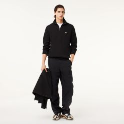 Pullovers | LACOSTE Sweatshirt A Col Montant Zippe En Coton Uni