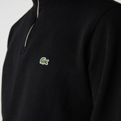 Pullovers | LACOSTE Sweatshirt A Col Montant Zippe En Coton Uni