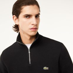 Pullovers | LACOSTE Sweatshirt A Col Montant Zippe En Coton Uni