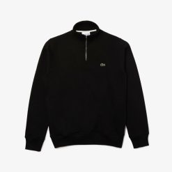 Pullovers | LACOSTE Sweatshirt A Col Montant Zippe En Coton Uni