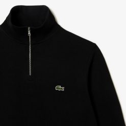 Pullovers | LACOSTE Sweatshirt A Col Montant Zippe En Coton Uni