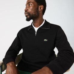 Pullovers | LACOSTE Sweatshirt A Col Montant Zippe En Coton Uni