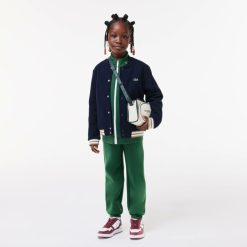 Vetements Garcon | LACOSTE Sweatshirt Boutonne Enfant Lacoste En Molleton