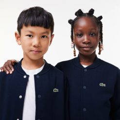 Vetements Garcon | LACOSTE Sweatshirt Boutonne Enfant Lacoste En Molleton