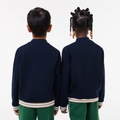 Vetements Garcon | LACOSTE Sweatshirt Boutonne Enfant Lacoste En Molleton