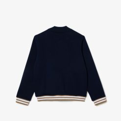 Vetements Garcon | LACOSTE Sweatshirt Boutonne Enfant Lacoste En Molleton