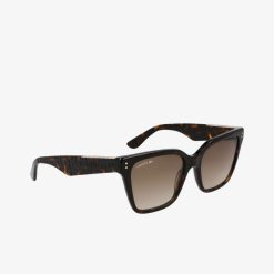 Lunettes De Soleil | LACOSTE Lunettes De Soleil Croco Skin Rectangulaires En Acetate