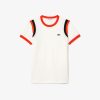 T-Shirts | LACOSTE T-Shirt Avec Details Contrastes En Jersey De Coton Pima