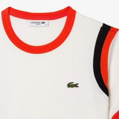 T-Shirts | LACOSTE T-Shirt Avec Details Contrastes En Jersey De Coton Pima