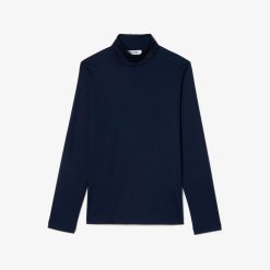 T-Shirts | LACOSTE Col Roule A Manches Longues En Coton Uni