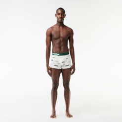 Sous-Vetements & Vetements D'Interieur | LACOSTE Lot De 3 Boxers Courts En Coton Stretch