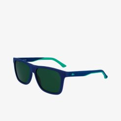 Lunettes De Soleil | LACOSTE Lunettes De Soleil Homme Rectangulaires Rubber Croc