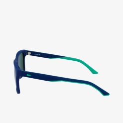 Lunettes De Soleil | LACOSTE Lunettes De Soleil Homme Rectangulaires Rubber Croc