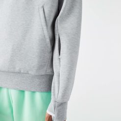 Sweatshirts | LACOSTE Sweatshirt Jogger A Col Rond En Coton Melange Avec Poche Kangourou