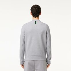 Sweatshirts | LACOSTE Sweatshirt Jogger A Col Rond En Coton Melange Avec Poche Kangourou