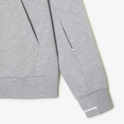 Sweatshirts | LACOSTE Sweatshirt Jogger A Col Rond En Coton Melange Avec Poche Kangourou