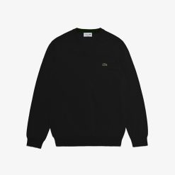 Pullovers | LACOSTE Pull A Col V En Coton Biologique Uni