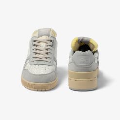 Sneakers | LACOSTE Sneakers T-Clip Homme Lacoste En Cuir Ton Sur Ton