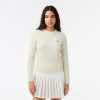 Pullovers | LACOSTE Pull A Torsades Moulinees En Laine Et Coton