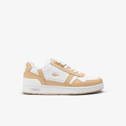 Sneakers | LACOSTE Sneakers T-Clip Femme Lacoste En Cuir