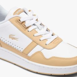 Sneakers | LACOSTE Sneakers T-Clip Femme Lacoste En Cuir