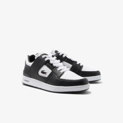 Sneakers | LACOSTE Sneakers Court Cage Homme En Cuir Tons Contrastes