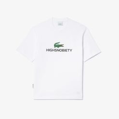 T-Shirts | LACOSTE T-Shirt Lacoste X Highsnobiety En Jersey Epais