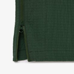 Robes & Jupes | LACOSTE Combinaison Texturee A Col Zippe Avec Ceinture