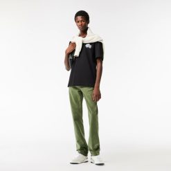 T-Shirts | LACOSTE T-Shirt En Jersey De Coton Epais Avec Badges