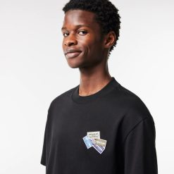 T-Shirts | LACOSTE T-Shirt En Jersey De Coton Epais Avec Badges