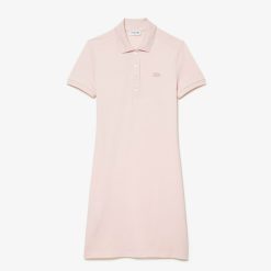 Robes & Jupes | LACOSTE Robe Polo En Pique De Coton Stretch