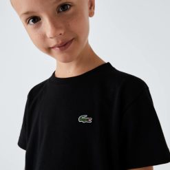 Vetements Garcon | LACOSTE T-Shirt Garcon Lacoste Sport En Coton Melange Respirant Uni