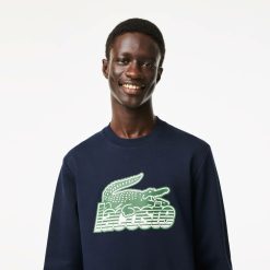 Sweatshirts | LACOSTE Sweatshirt Col Rond Homme Lacoste En Molleton