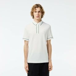 Polos | LACOSTE Polo Smart Paris En Coton Stretch Lisere Contraste