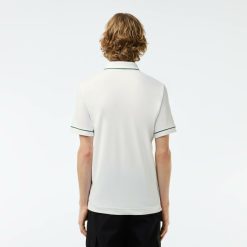 Polos | LACOSTE Polo Smart Paris En Coton Stretch Lisere Contraste