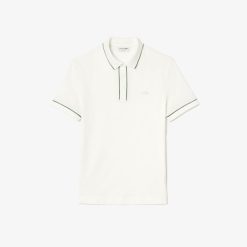 Polos | LACOSTE Polo Smart Paris En Coton Stretch Lisere Contraste