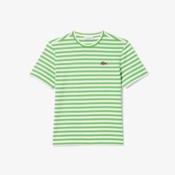 T-Shirts | LACOSTE T-Shirt Femme Loose Fit Lacoste A Rayures En Jersey De Coton