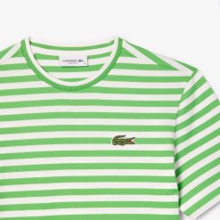 T-Shirts | LACOSTE T-Shirt Femme Loose Fit Lacoste A Rayures En Jersey De Coton