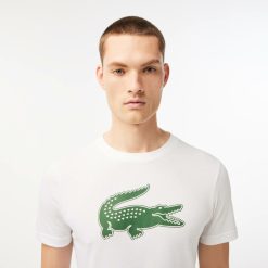 Vetements De Sport | LACOSTE T-Shirt Lacoste Sport En Jersey Respirant Imprime Crocodile 3D